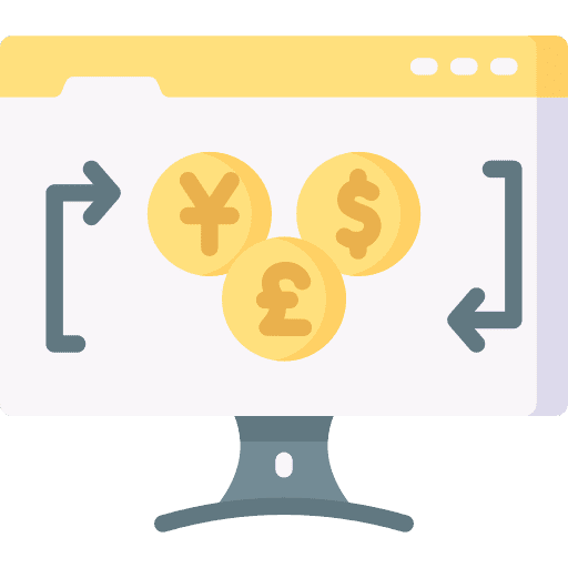 Money flow money computer money flow icon