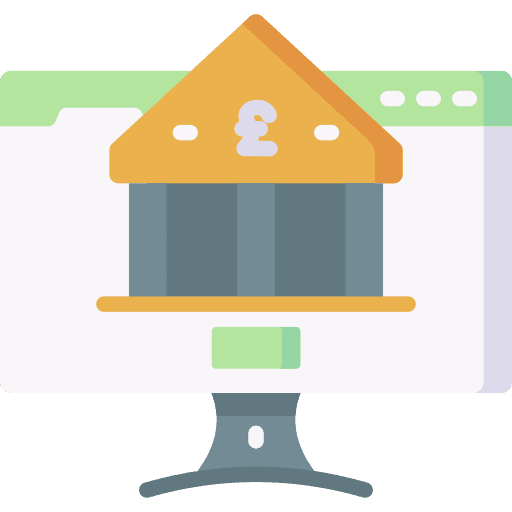 Online banking computer business and finance payment method icon