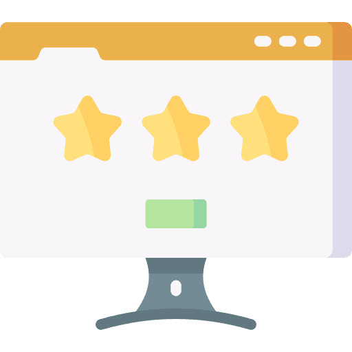 Rating rating review seo and web icon