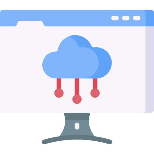 Cloud cloud storage web page seo and web icon