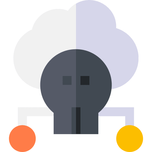Cloud unsecure spyware interface icon