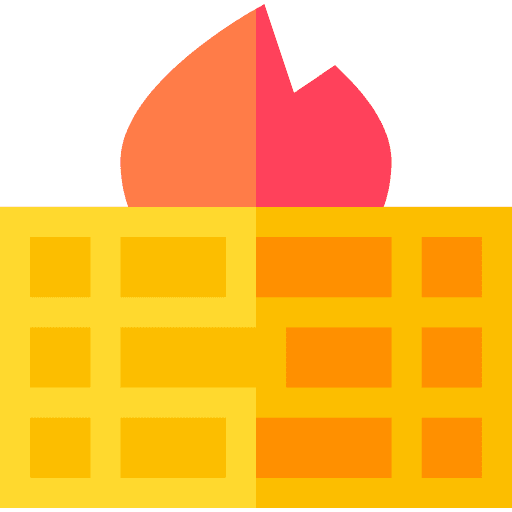 Firewall security firewall fire icon