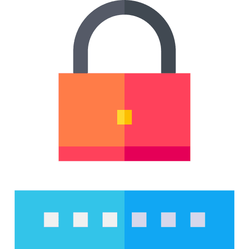 Password technology access multimedia icon
