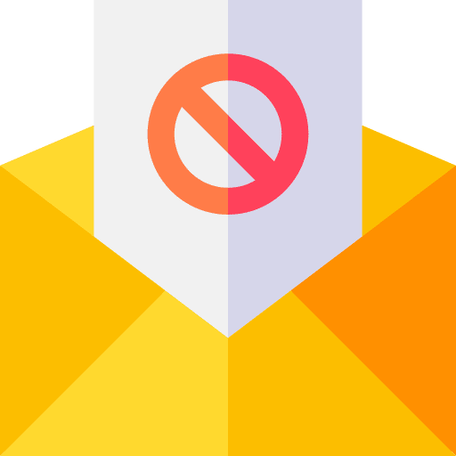 Spam envelope forbiden block icon Spam envelope forbiden block icon