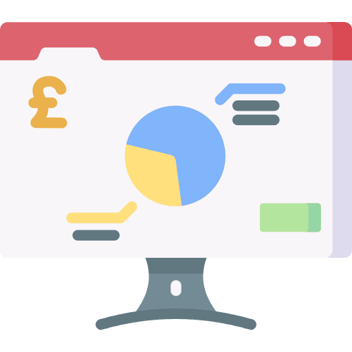 Statistics computer stats analysis icon