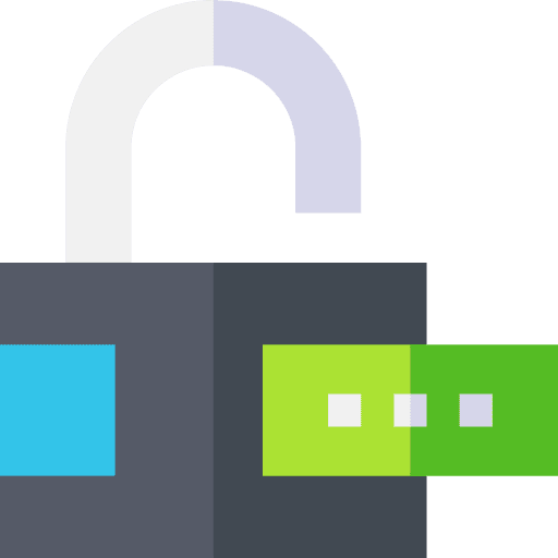 Unlock pass padlock password icon