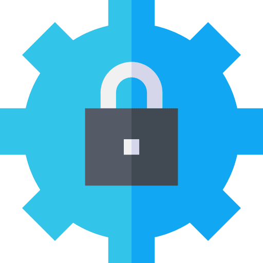 Settings electronics configuration padlock icon Settings electronics configuration padlock icon