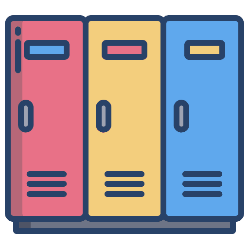 Lockers storage changing room gym icon