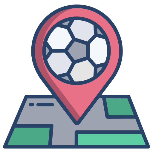 Map stadium ball sport icon