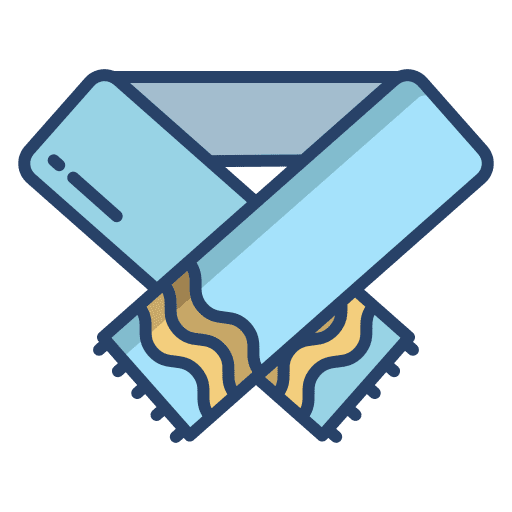 Scarf winter clothes warm accessory icon