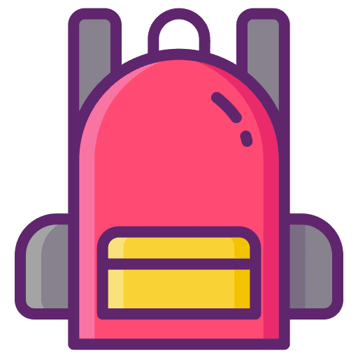 Backpack travel bag back to school icon