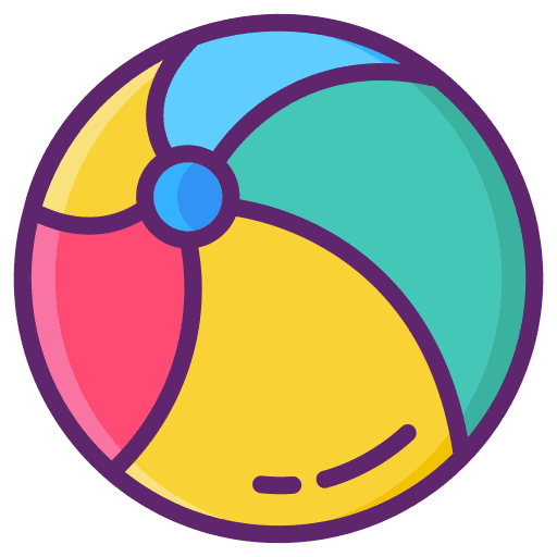 Beach ball mega ball kid and baby beach ball icon