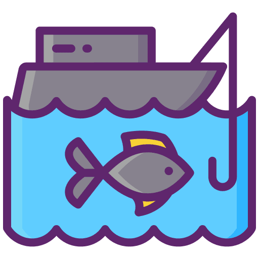 Fishing equipment bait animals icon