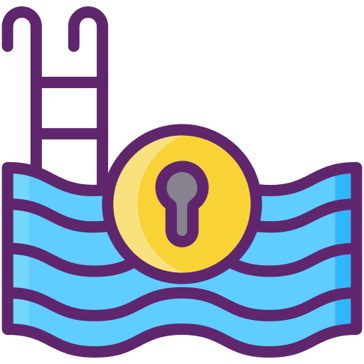 Swimming pool swimming pool keyhole ladder icon