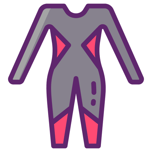Wet suit sport equipment diver underwater icon