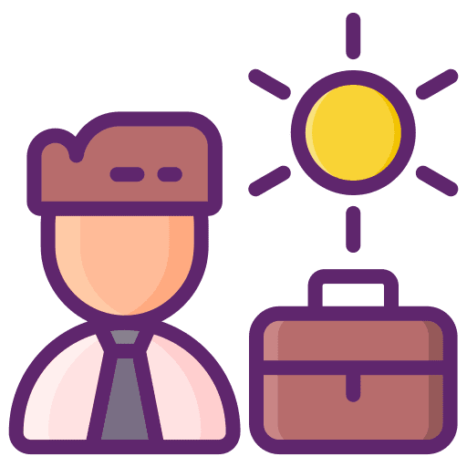 Worker job male seasonal icon