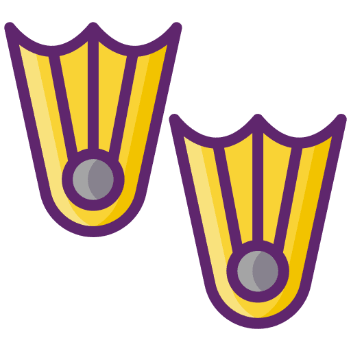 Flippers diving flippers sport equipment icon