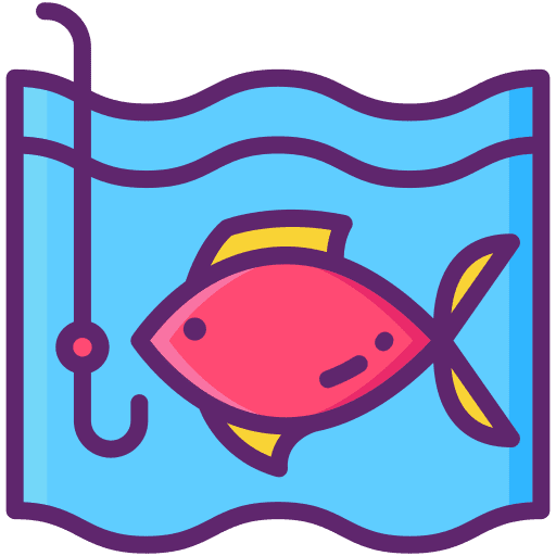 Fishing hook sports and competition hobby icon