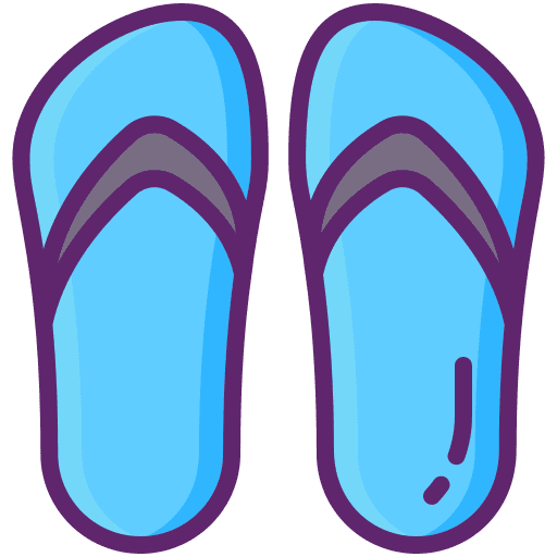 Flip flops footwear summertime fashion icon