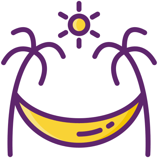 Hammock vacation hammock palm tree icon