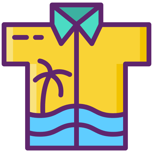 Hawaiian shirt hawaiian shirt summer garment icon