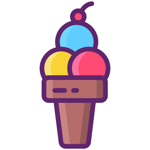 Ice cream summertime sweet dessert icon