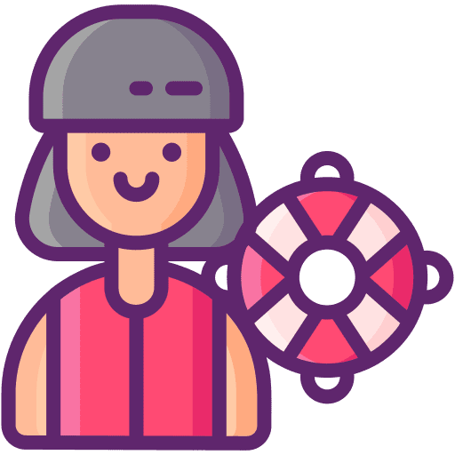 Lifeguard lifebuoy woman girl icon