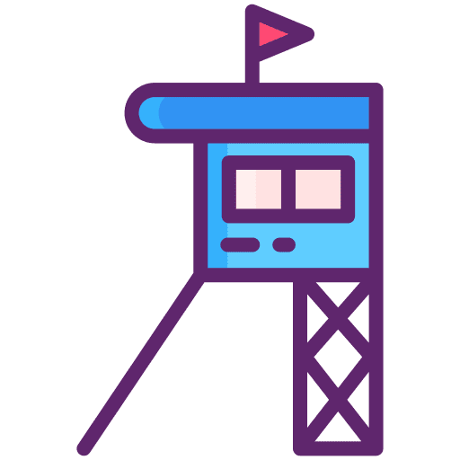 Lifeguard tower security lifesaver holidays icon