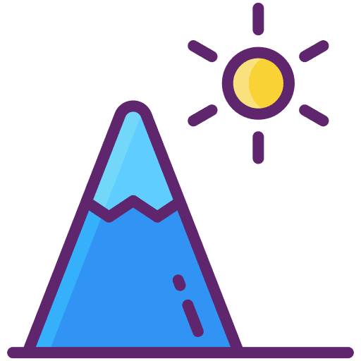 Mountain mountain sun sunny icon