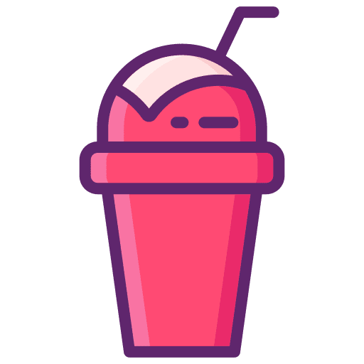 Drink straw plastic cup food and restaurant icon