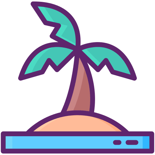 Island nature tropical sea icon