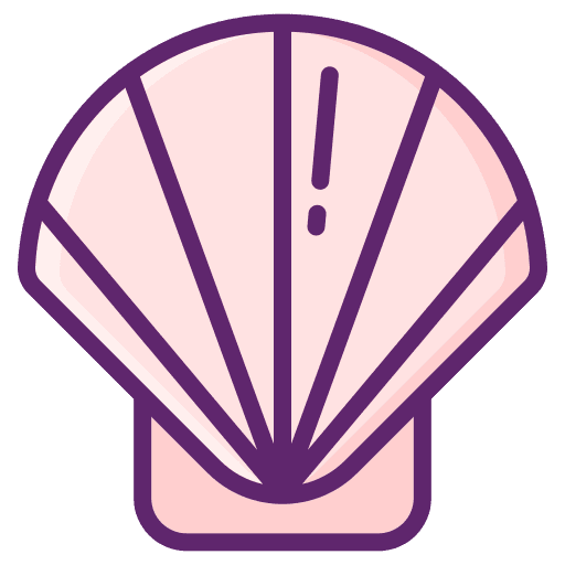 Seashell shellfish sea life animals icon