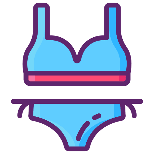 Bikini clothing beach holidays icon