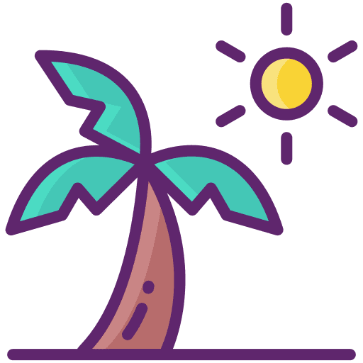 Summer landscape nature sunny icon