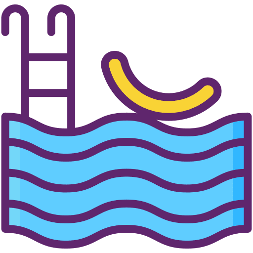 Swimming noodle swimming holidays icon