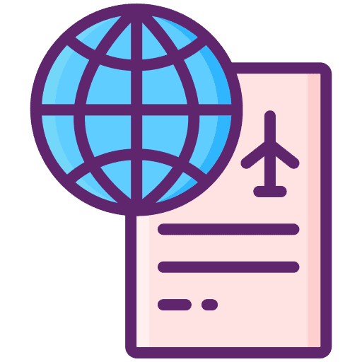 Visa document flight security icon