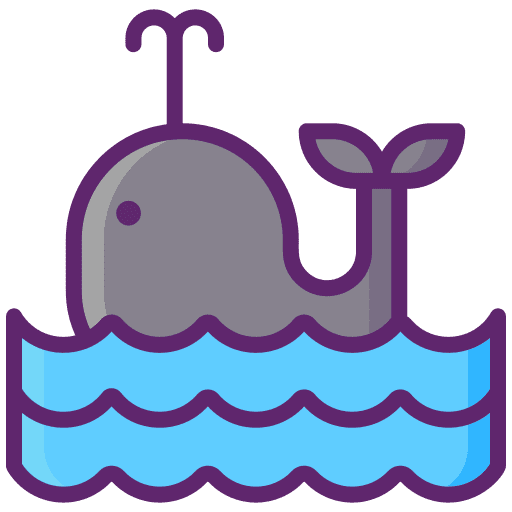 Whale wild life mammal animal kingdom icon