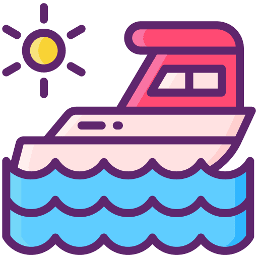Yacht ship transport summer icon