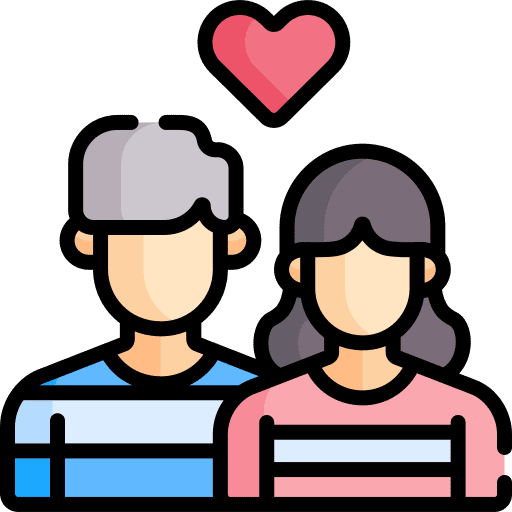 Couple young family couple icon