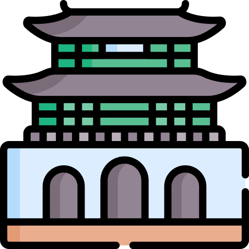 Gwanghwamun gate cultures temple icon