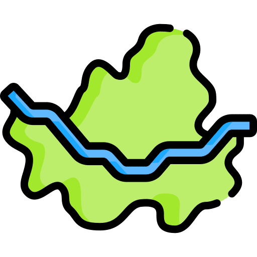 Seoul cultures maps and location river icon