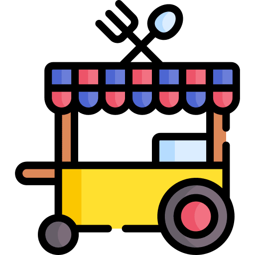 Food cart stand food stall food cart icon Food cart stand food stall food cart icon