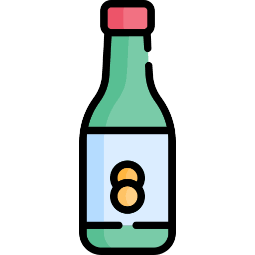 Soju drink alcohol south korea icon Soju drink alcohol south korea icon