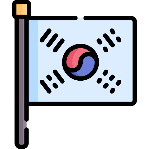 South korea world nation flag icon South korea world nation flag icon