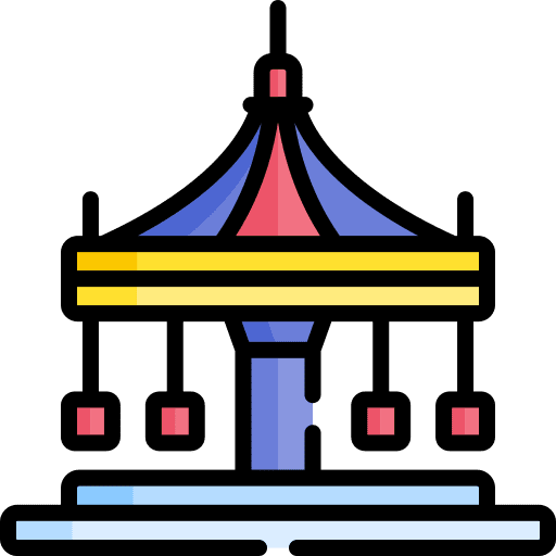 Carousel fun spinning swing carousel icon Carousel fun spinning swing carousel icon