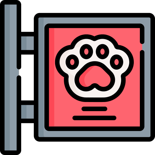 Pet shop pawprint signal animal icon