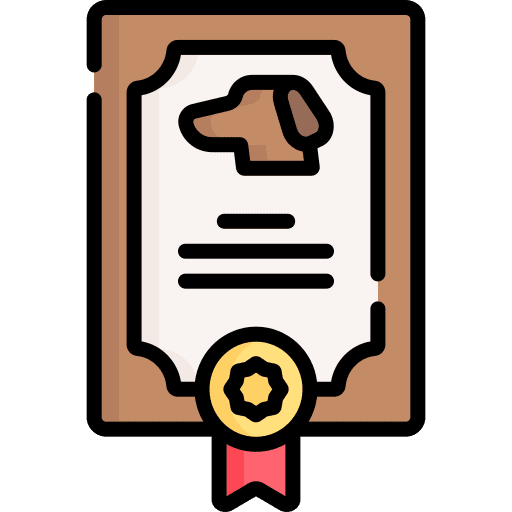 Pedigree animals badge certificate icon Pedigree animals badge certificate icon