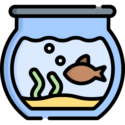 Fish bowl pet shop aquarium fish icon Fish bowl pet shop aquarium fish icon