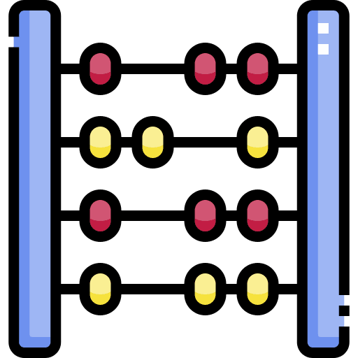 Abacus calculating calculator education icon Abacus calculating calculator education icon