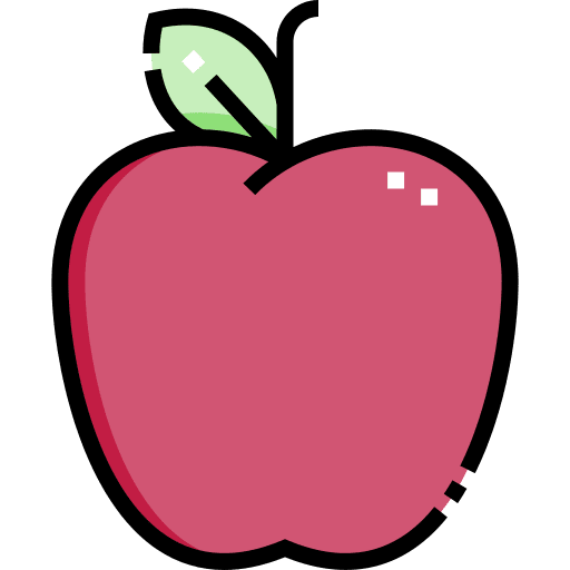Apple diet fast food vegan icon